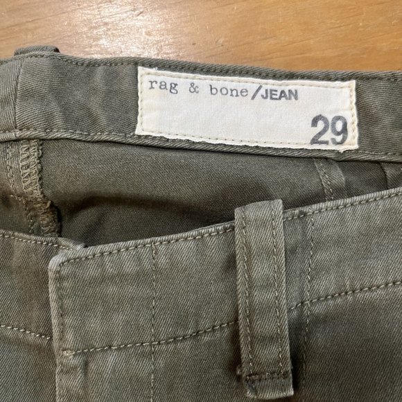 RAG AND BONE modele Army Green Coupe Pants Jeans Size 29 W17060288 Womens - Picture 7 of 13
